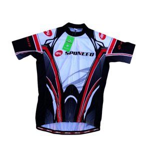 SPONEED Cycling Jersey Mens LARGE Brand New Full Zip Short Sleeve Bike Shirt Top